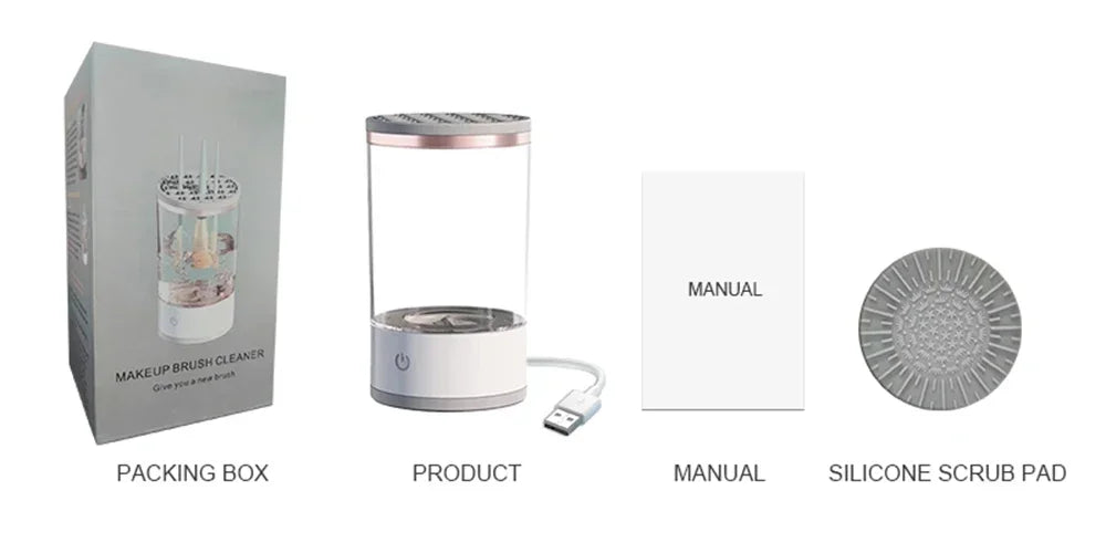 3 In 1 Makeup brush cleaner USB plug-in lazy electric makeup brush cleaner Makeup brush washing and drying machine