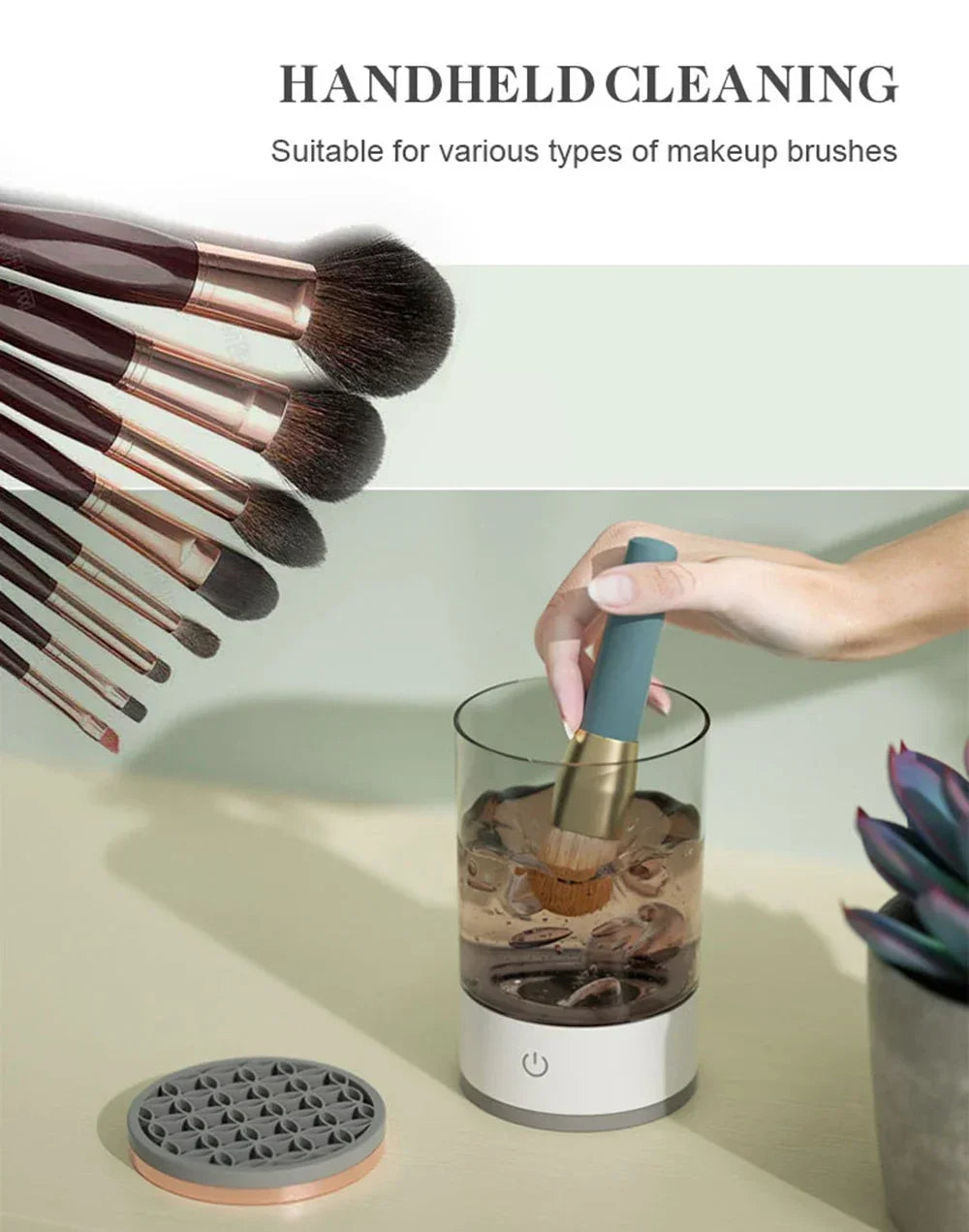 3 In 1 Makeup brush cleaner USB plug-in lazy electric makeup brush cleaner Makeup brush washing and drying machine