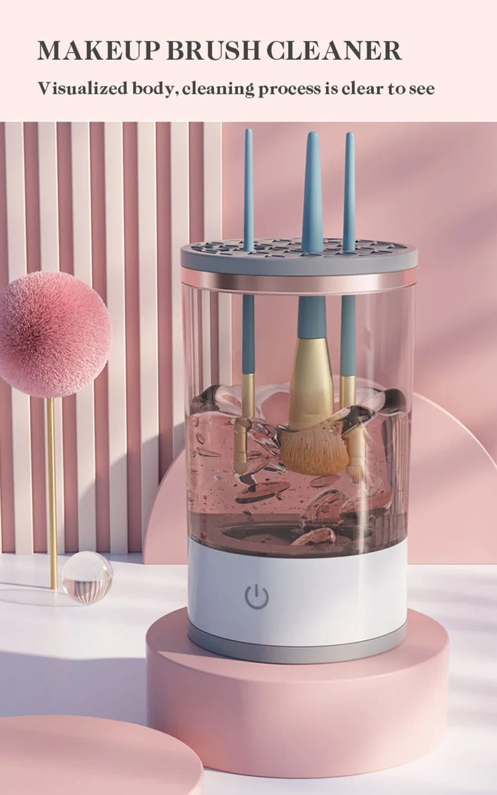 3 In 1 Makeup brush cleaner USB plug-in lazy electric makeup brush cleaner Makeup brush washing and drying machine